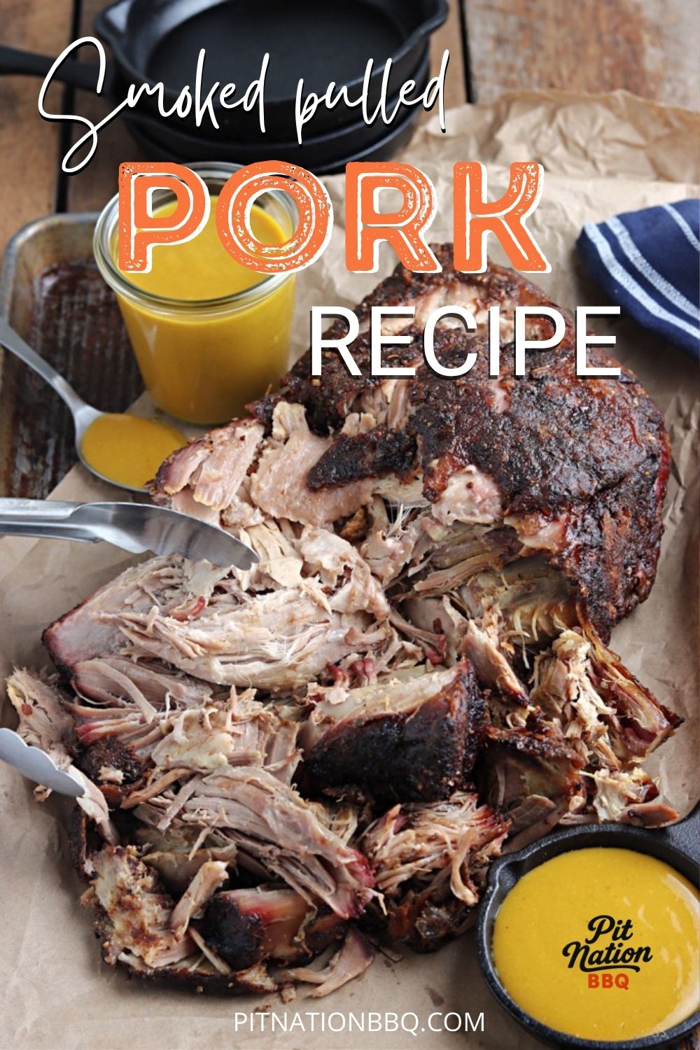 smoked pork butt recipe graphic