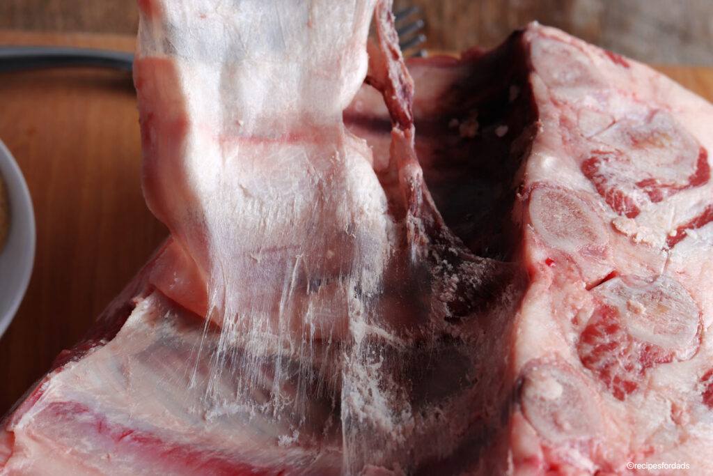 removing the membrane off the ribs