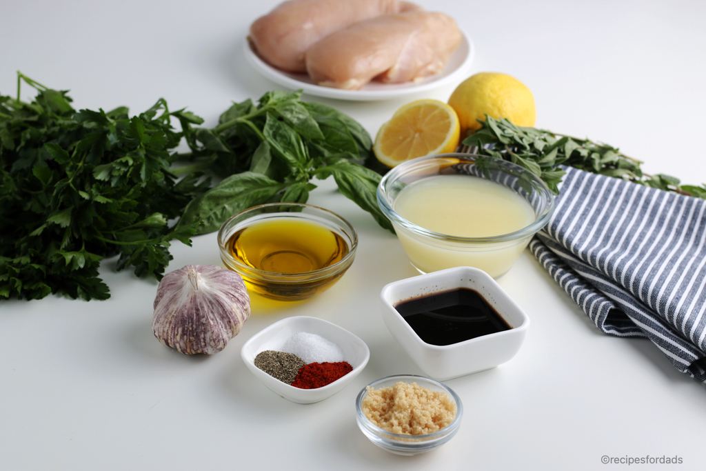 Ingredients for Chicken Marinade