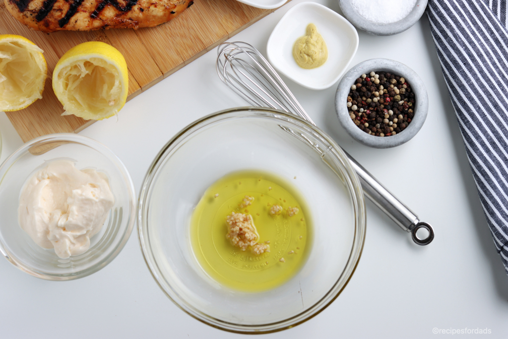 Olive oil and garlic