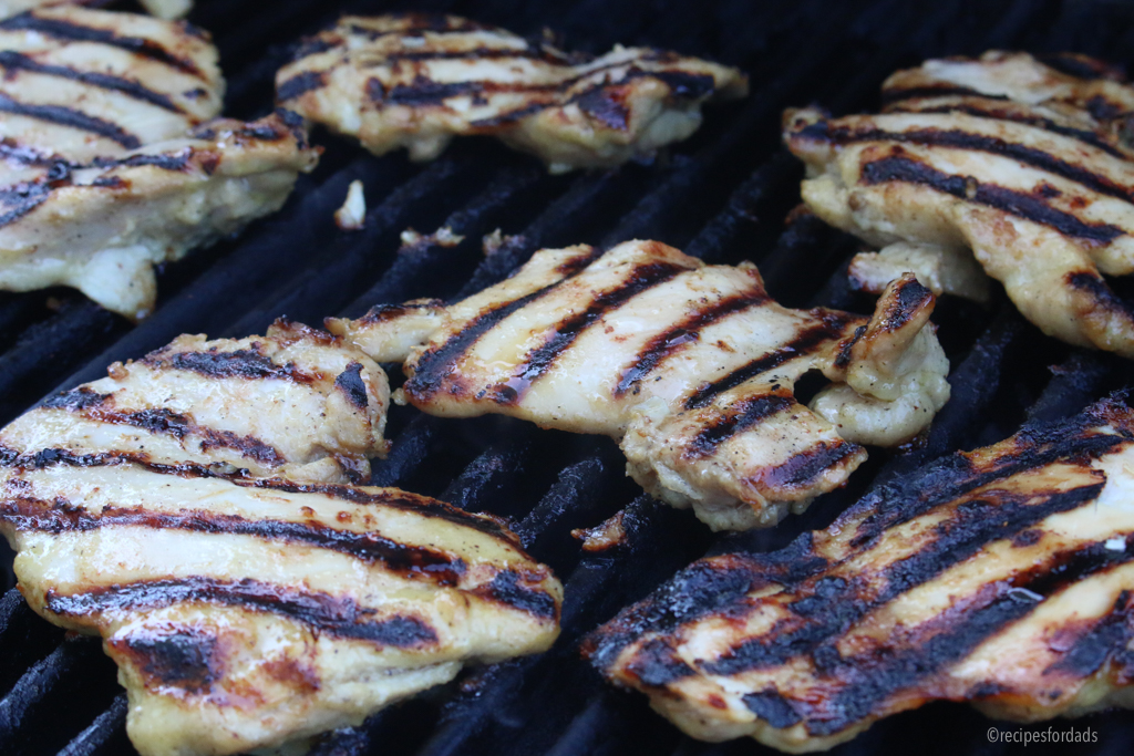 Grilled chicken thighs.
