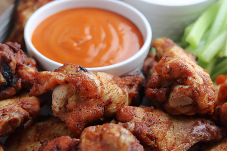 smoked chicken wings with sauce