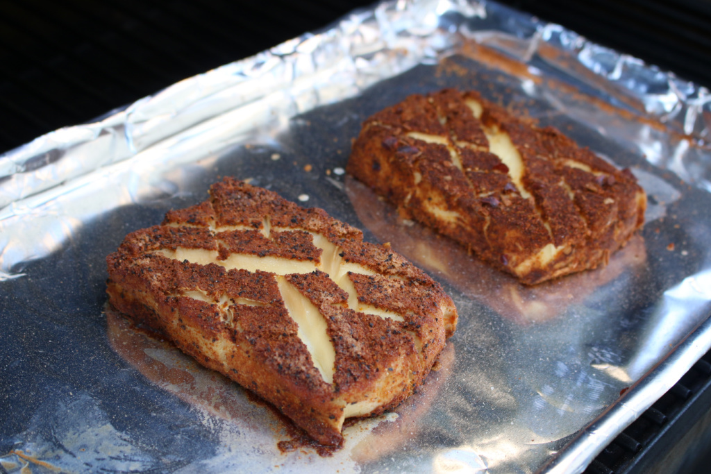 smoked cream cheese on Traeger smoker