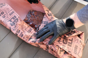wrapping brisket in butcher paper