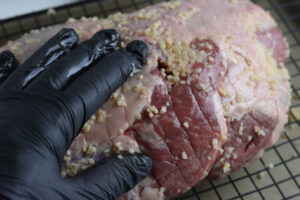 boneless leg of lamb with garlic