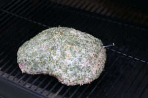 boneless leg of lamb on Traeger smoker