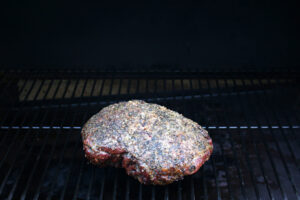 smoked boneless leg of lamb on Traeger smoker