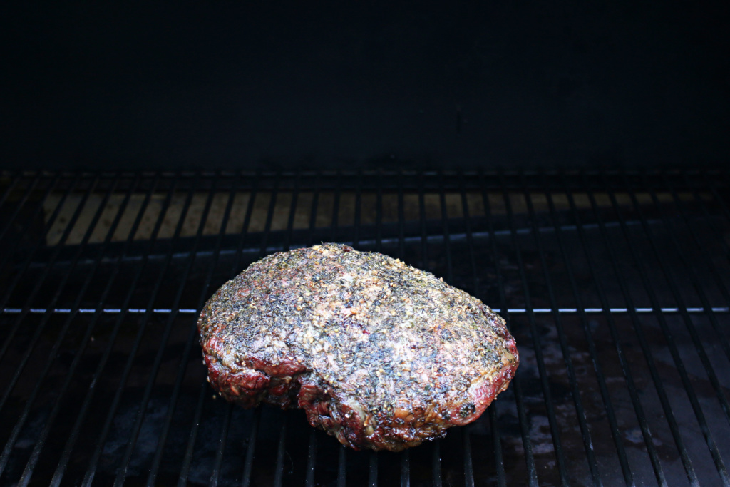 smoked boneless leg of lamb on Traeger smoker