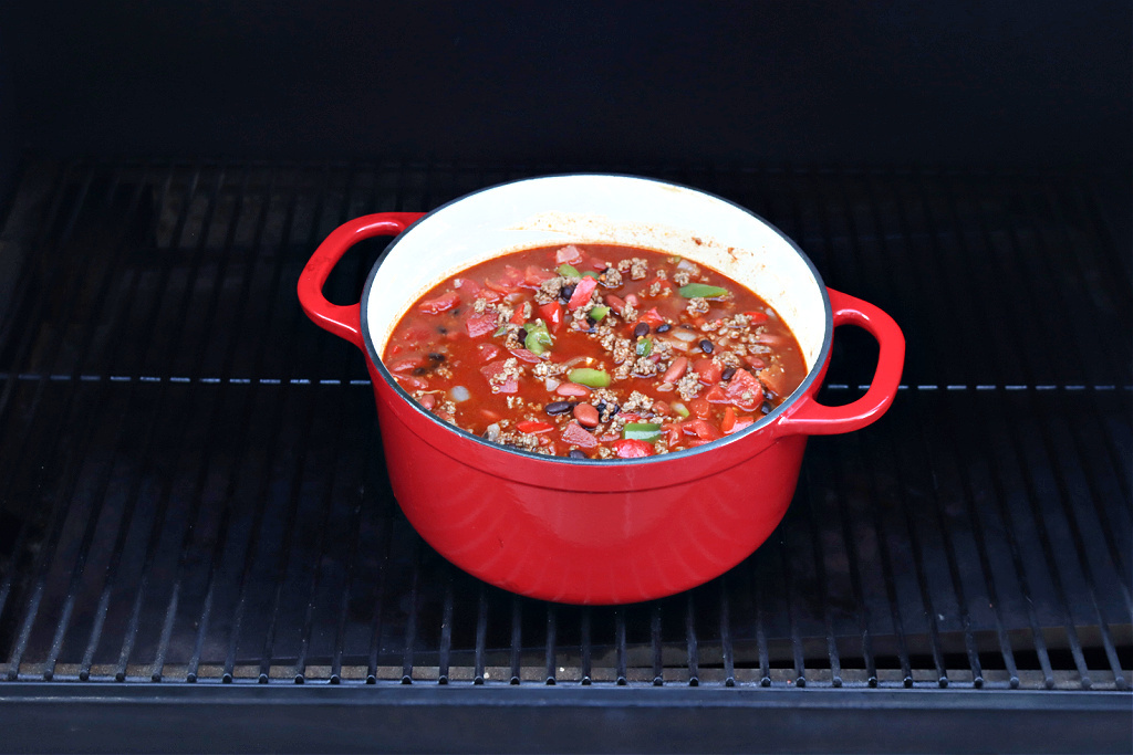 chili on Traeger smoker