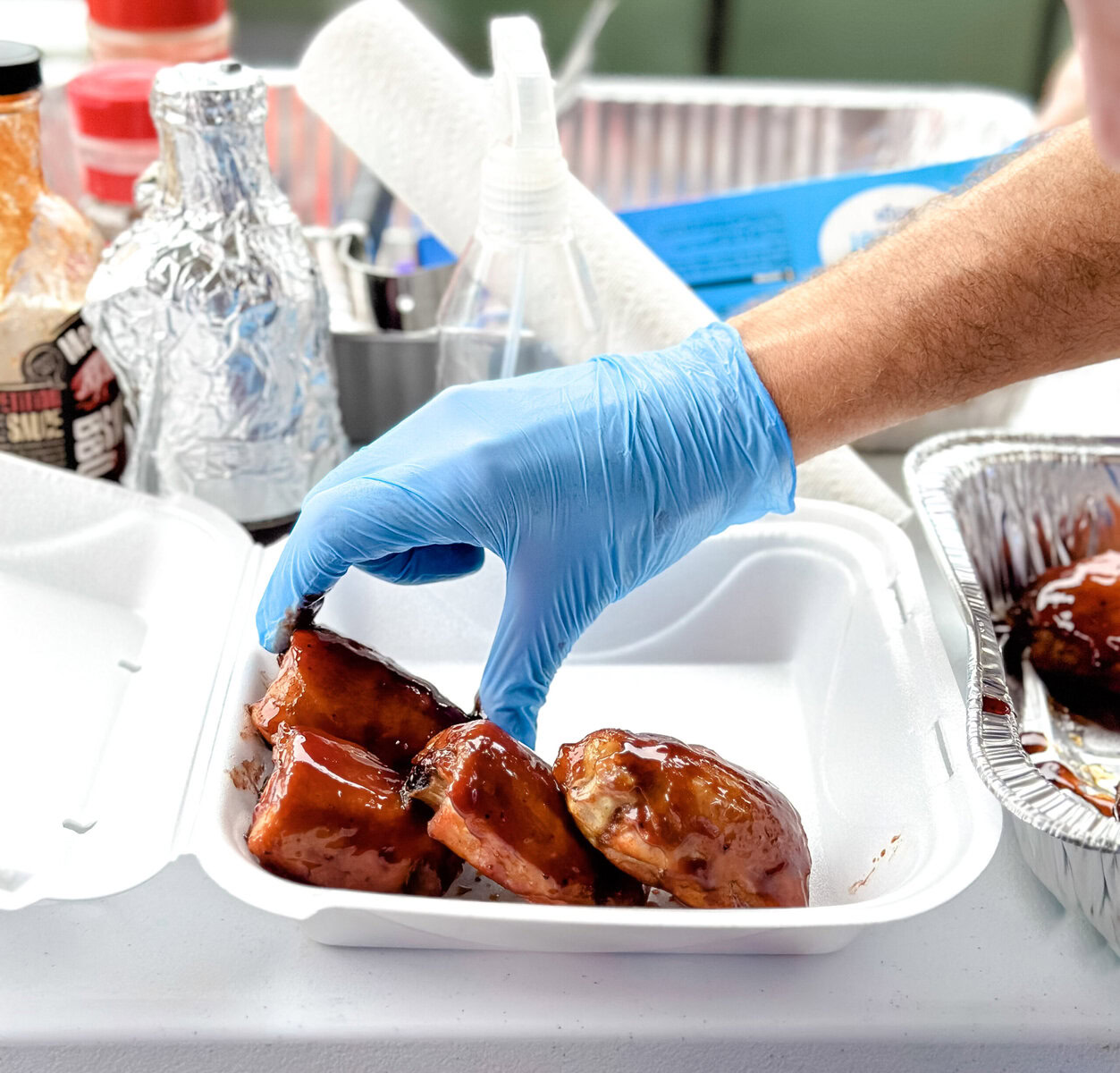 chicken turn in for bbq competition in georgia with pit nation bbq